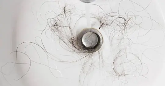 hair in sink